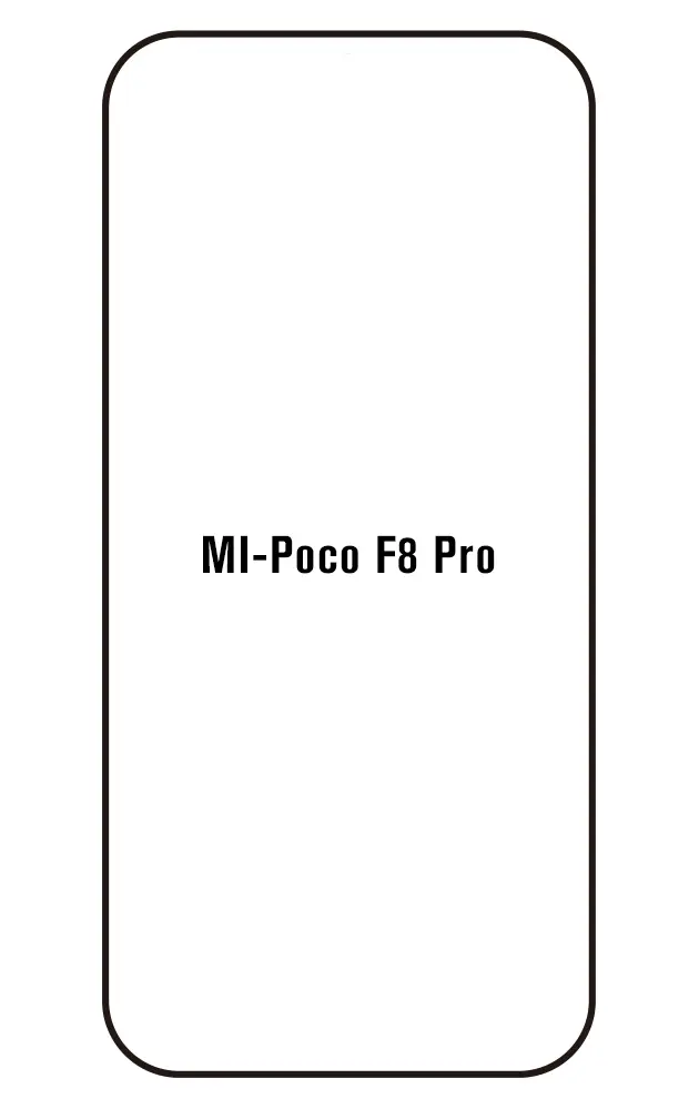 Xiaomi Poco F8 Pro Přední Hydrogel ochranná fólie (Střih Přední 1)