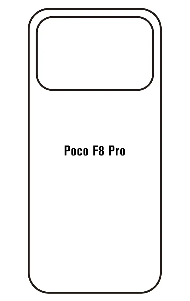 Xiaomi Poco F8 Pro Zadní Hydrogel ochranná fólie (Střih Zadní část 1)