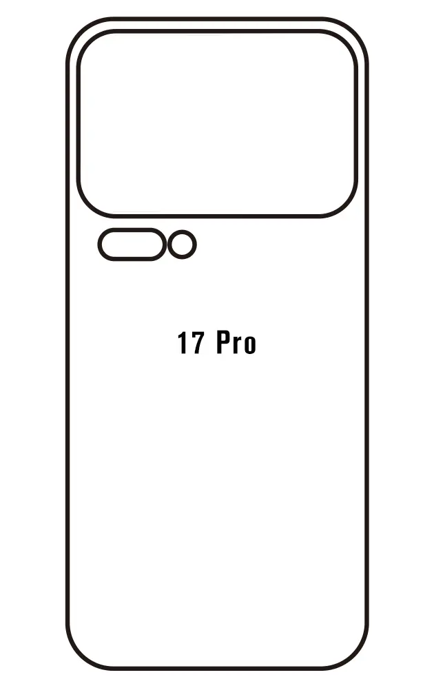 Xiaomi 17 Pro Zadní Hydrogel ochranná fólie (Střih Zadní část 1)
