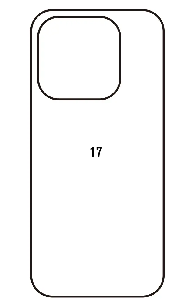 Xiaomi 17 Zadní Hydrogel ochranná fólie (Střih Zadní část 1)