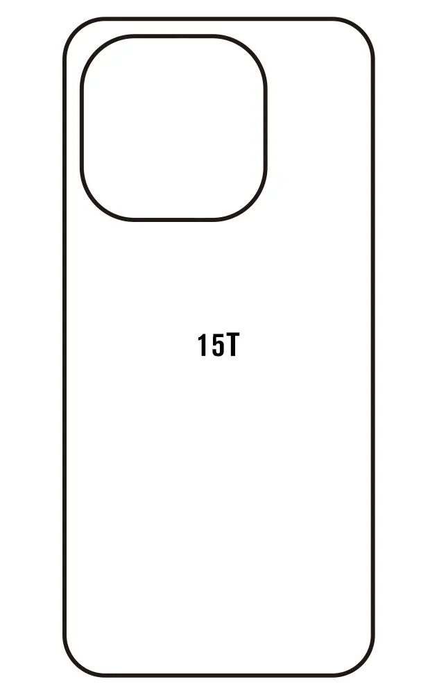 Xiaomi 15T Zadní Hydrogel ochranná fólie (Střih Zadní část 1)