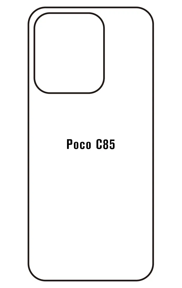 Xiaomi Poco C85 Zadní Hydrogel ochranná fólie (Střih Zadní část 1)