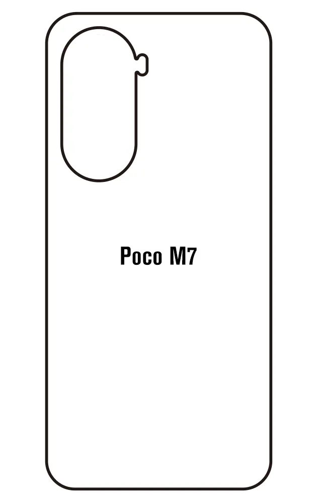 Xiaomi Poco M7 4G Zadní Hydrogel ochranná fólie (Střih Zadní část 1)