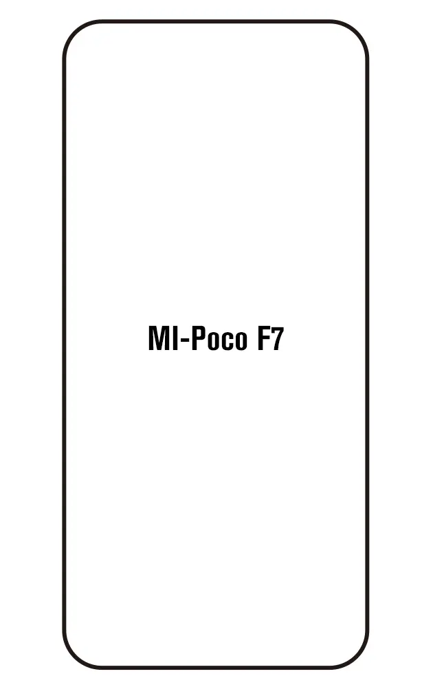 Xiaomi Poco F7 Přední Hydrogel ochranná fólie (Střih Přední 1)