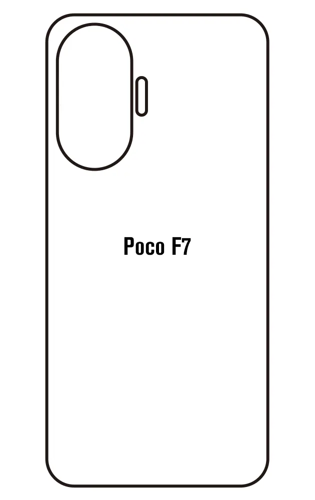 Xiaomi Poco F7 Zadní Hydrogel ochranná fólie (Střih Zadní část 1)