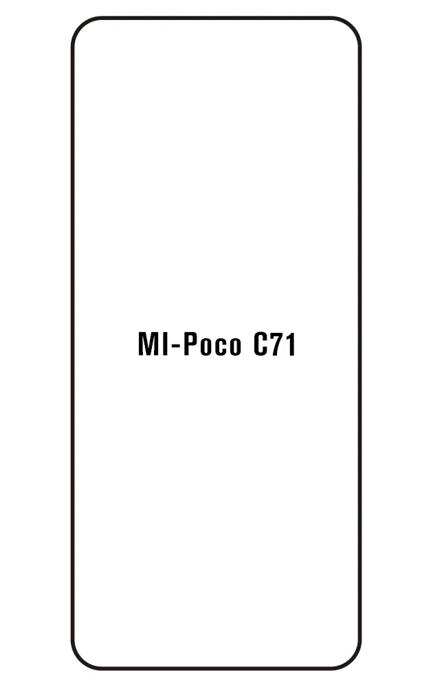 Xiaomi Poco C71 Přední Hydrogel ochranná fólie (Střih Přední 1)