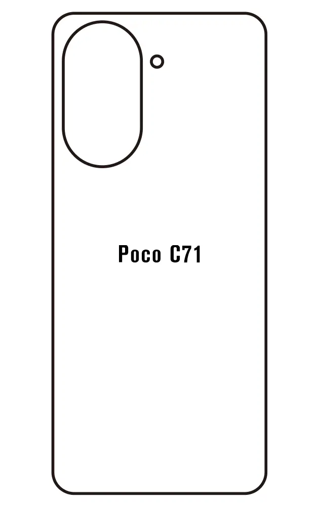 Xiaomi Poco C71 Zadní Hydrogel ochranná fólie (Střih Zadní část 1)