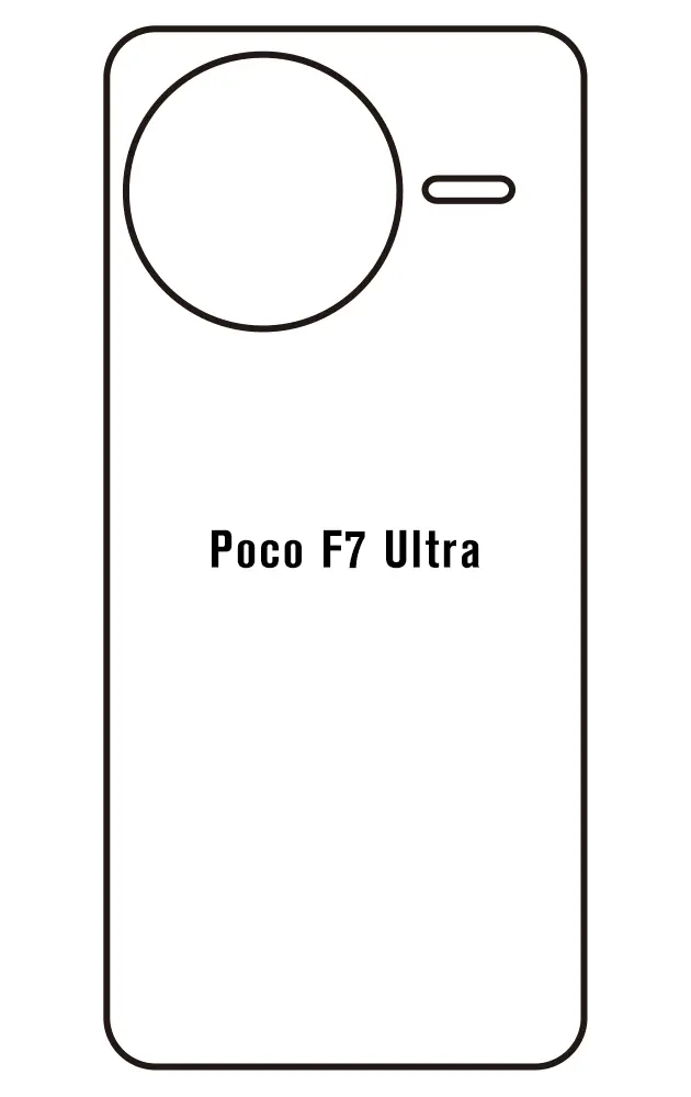 Xiaomi Poco F7 Ultra Zadní Hydrogel ochranná fólie (Střih Zadní část 1)