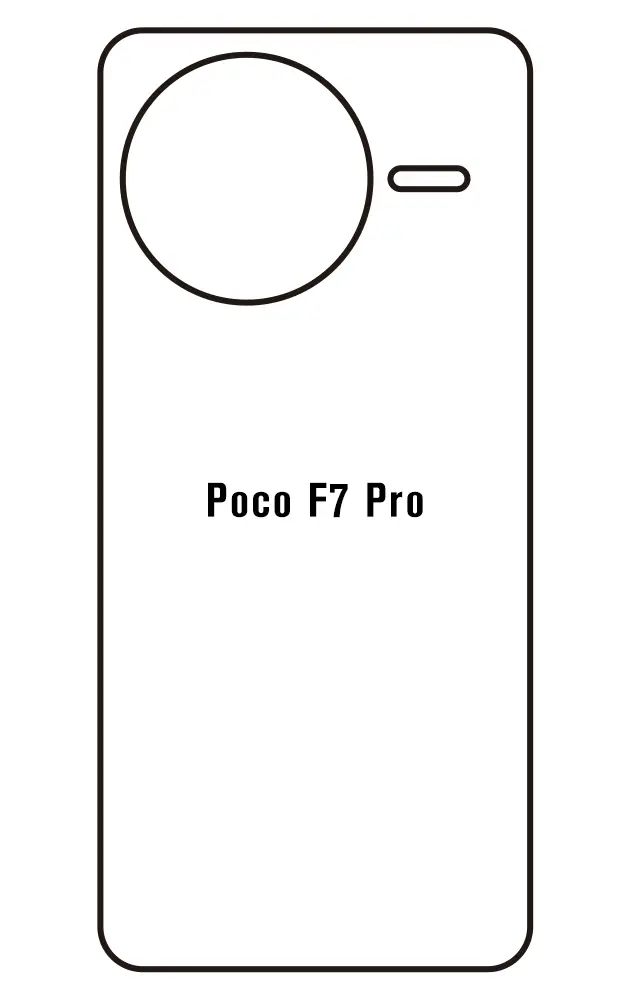 Xiaomi Poco F7 Pro Zadní Hydrogel ochranná fólie (Střih Zadní část 1)