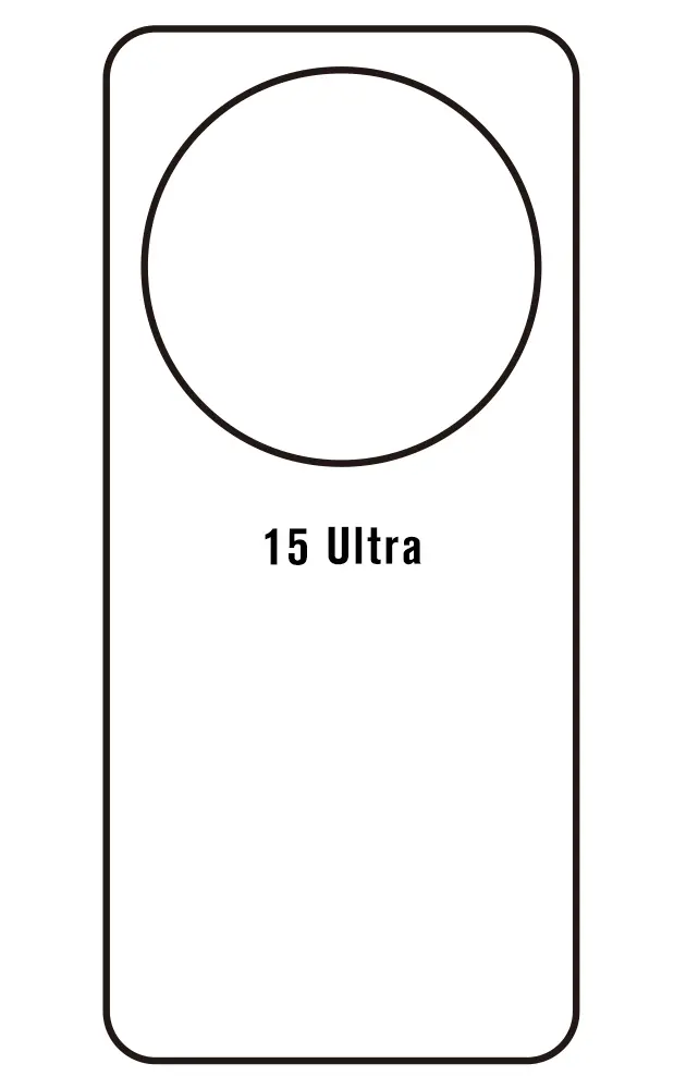 Xiaomi 15 Ultra Zadní Hydrogel ochranná fólie (Střih Zadní část 1)