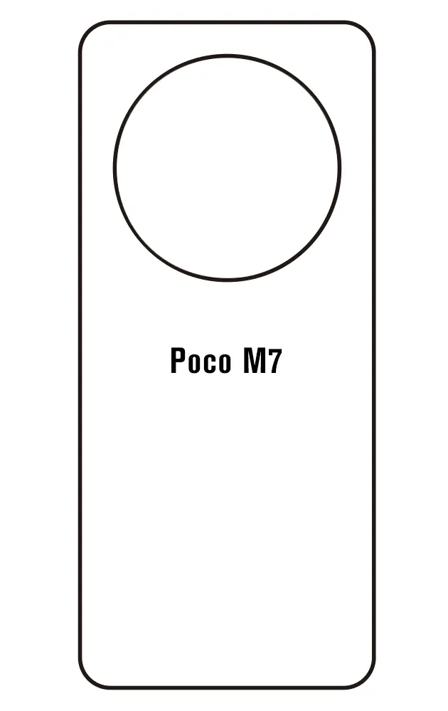 Xiaomi Poco M7 5G Zadní Hydrogel ochranná fólie (Střih Zadní část 1)