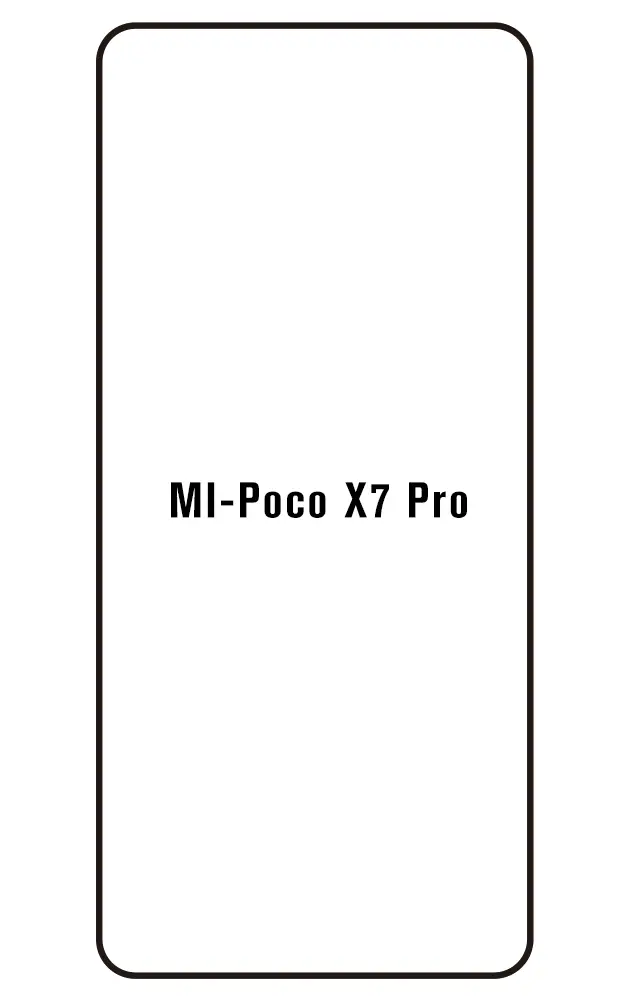 Xiaomi Poco X7 Pro Přední Hydrogel ochranná fólie (Střih Přední 1)