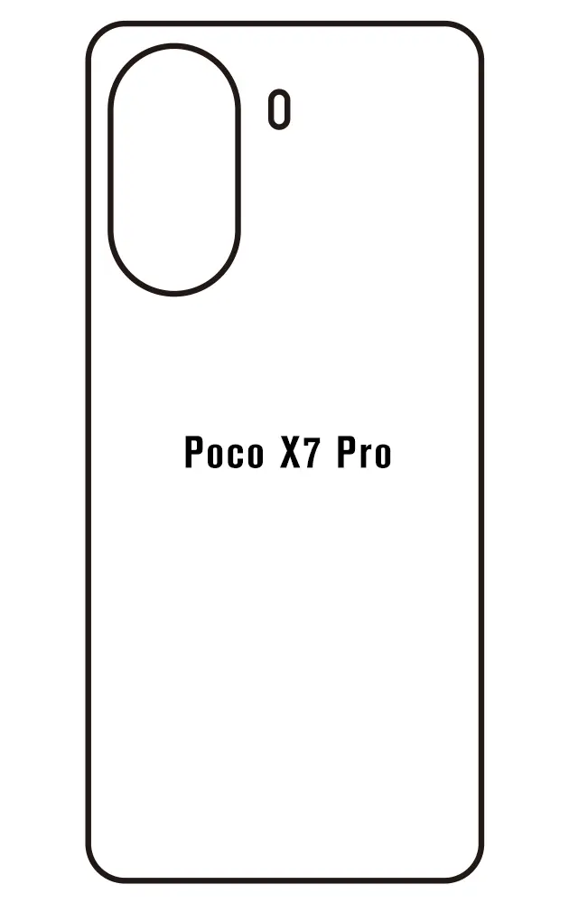 Xiaomi Poco X7 Pro Zadní Hydrogel ochranná fólie (Střih Zadní část 1)