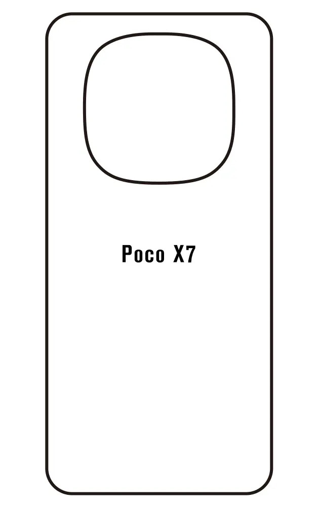 Xiaomi Poco X7 Zadní Hydrogel ochranná fólie (Střih Zadní část 1)