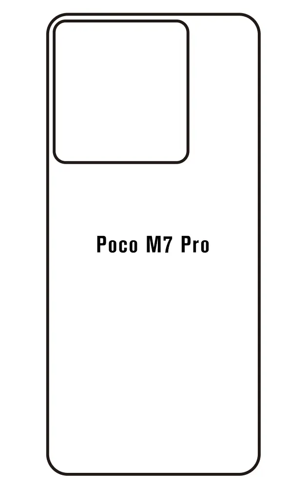 Xiaomi Poco M7 Pro 5G Zadní Hydrogel ochranná fólie (Střih Zadní část 1)