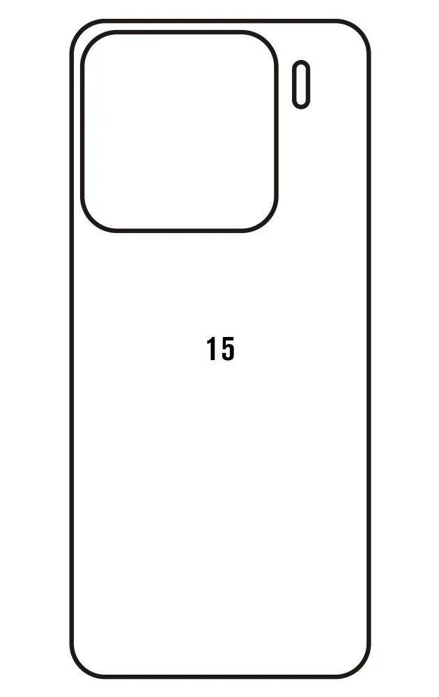 Xiaomi 15 Zadní Hydrogel ochranná fólie (Střih Zadní část 1)