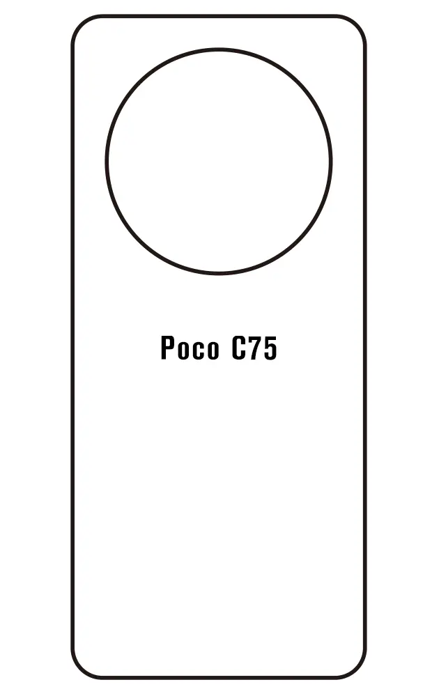 Xiaomi Poco C75 Zadní Hydrogel ochranná fólie (Střih Zadní část 1)