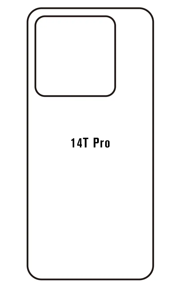 Xiaomi 14T Pro Zadní Hydrogel ochranná fólie (Střih Zadní část 1)