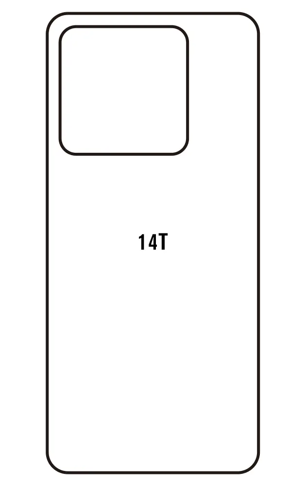 Xiaomi 14T Zadní Hydrogel ochranná fólie (Střih Zadní část 1)