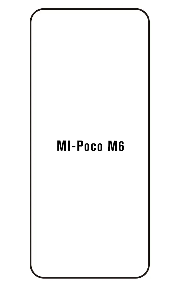 Xiaomi Poco M6 4G Přední Hydrogel ochranná fólie (Střih Přední 1)