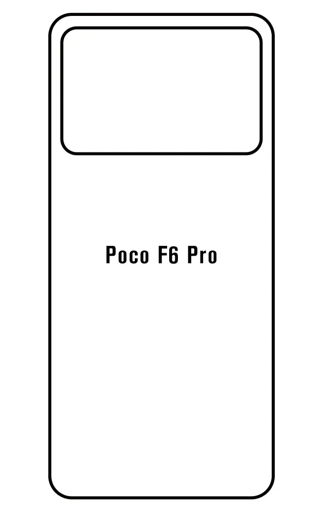 Xiaomi Poco F6 Pro Zadní Hydrogel ochranná fólie (Střih Zadní část 1)