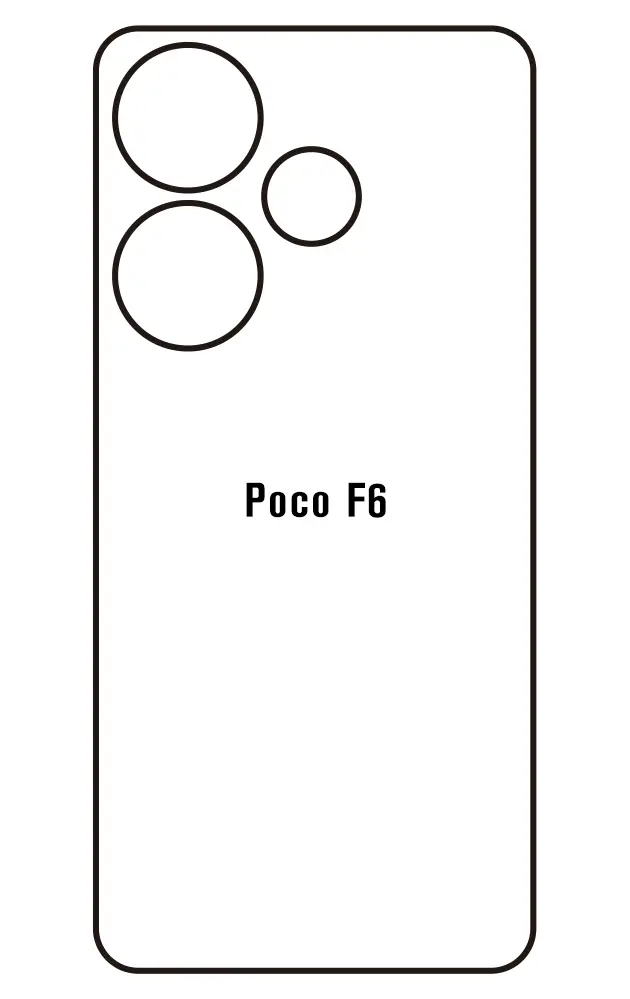 Xiaomi Poco F6 Zadní Hydrogel ochranná fólie (Střih Zadní část 1)