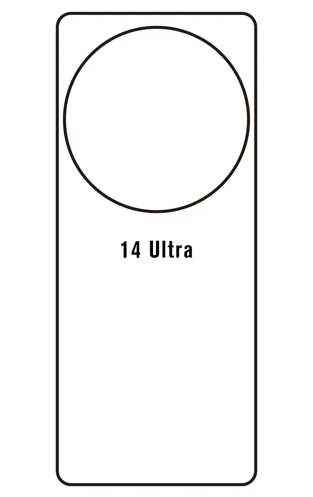 Xiaomi 14 Ultra Zadní Hydrogel ochranná fólie (Střih Zadní část 1)