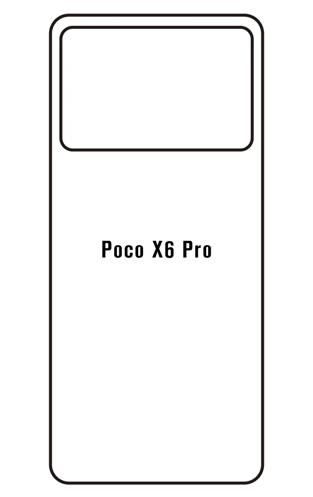 Xiaomi Poco X6 Pro Zadní Hydrogel ochranná fólie (Střih Zadní část 1)