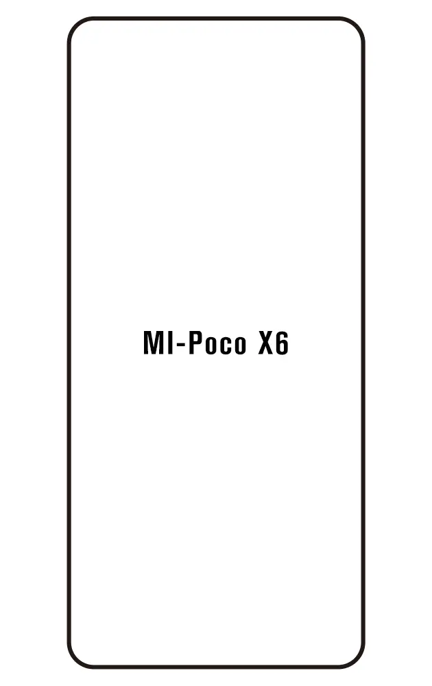 Xiaomi Poco X6 5G Přední Hydrogel ochranná fólie (Střih Přední 1)