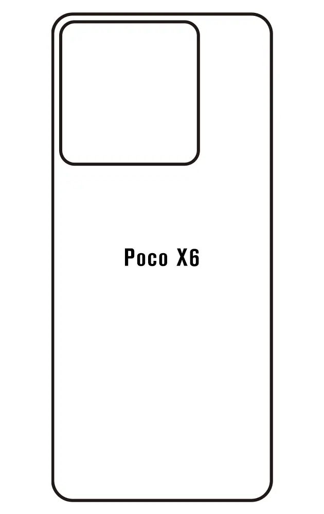 Xiaomi Poco X6 5G Zadní Hydrogel ochranná fólie (Střih Zadní část 1)