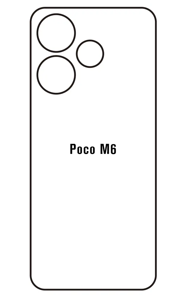 Xiaomi Poco M6 5G Zadní Hydrogel ochranná fólie (Střih Zadní část 1)