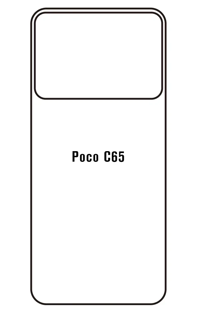 Xiaomi Poco C65 Zadní Hydrogel ochranná fólie (Střih Zadní část 1)