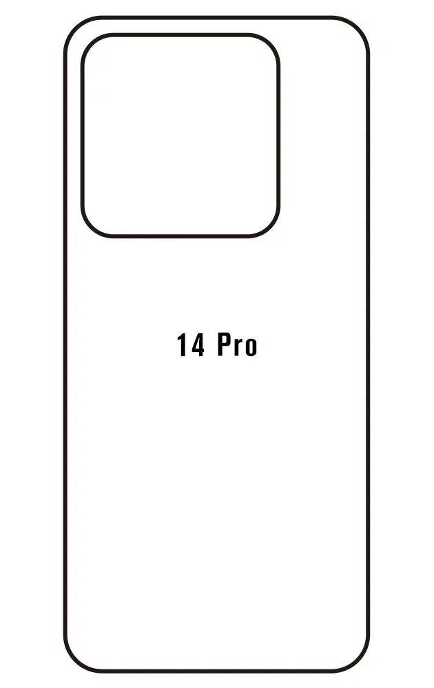 Xiaomi 14 Pro Zadní Hydrogel ochranná fólie (Střih Zadní část 1)