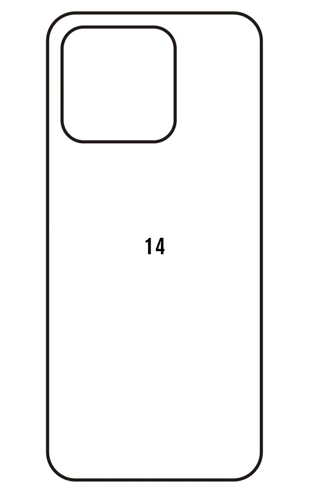 Xiaomi 14 Zadní Hydrogel ochranná fólie (Střih Zadní část 1)