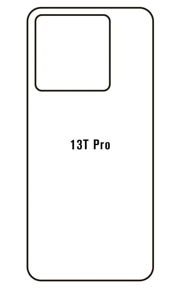 Xiaomi 13T Pro Zadní Hydrogel ochranná fólie (Střih Zadní část 1)