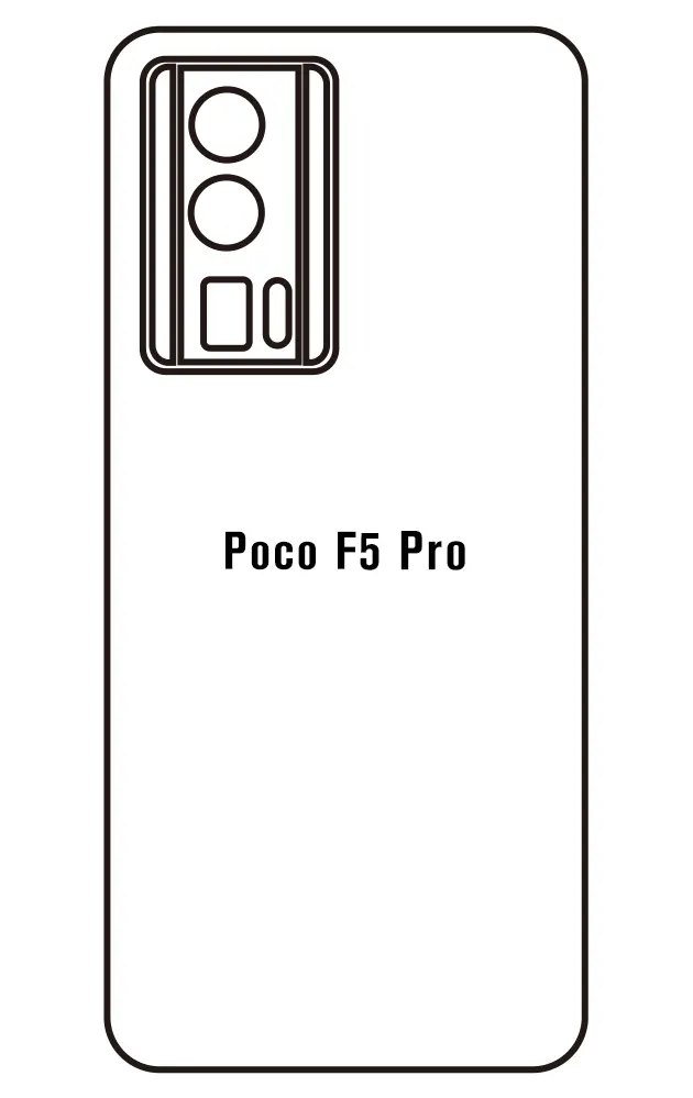 Xiaomi Poco F5 Pro Zadní Hydrogel ochranná fólie (Střih Zadní část 1)