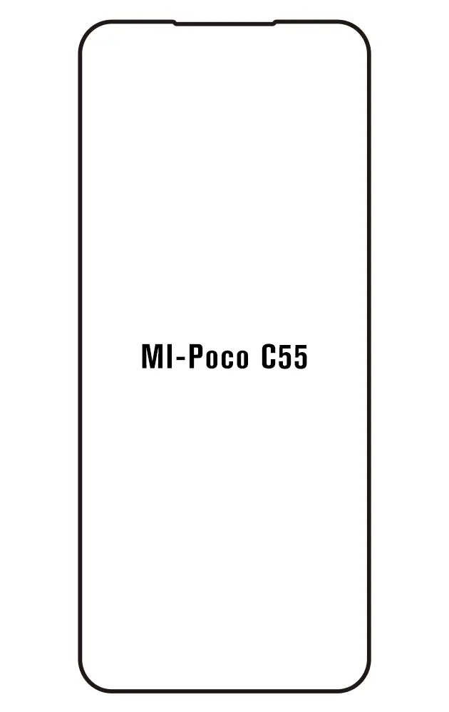 Xiaomi Poco C55 Přední Hydrogel ochranná fólie (Střih Přední 1)