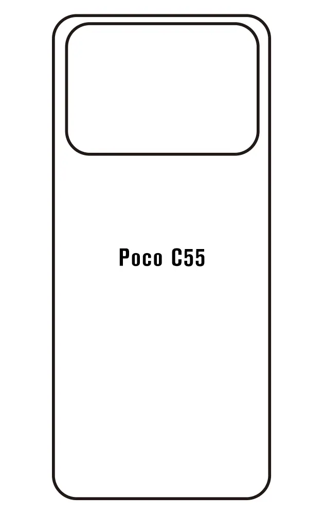Xiaomi Poco C55 Zadní Hydrogel ochranná fólie (Střih Zadní část 1)