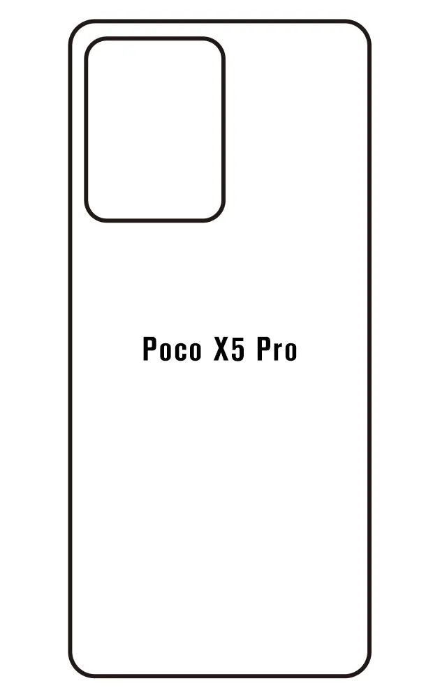 Xiaomi POCO X5 Pro 5G Zadní Hydrogel ochranná fólie (Střih Zadní část 1)