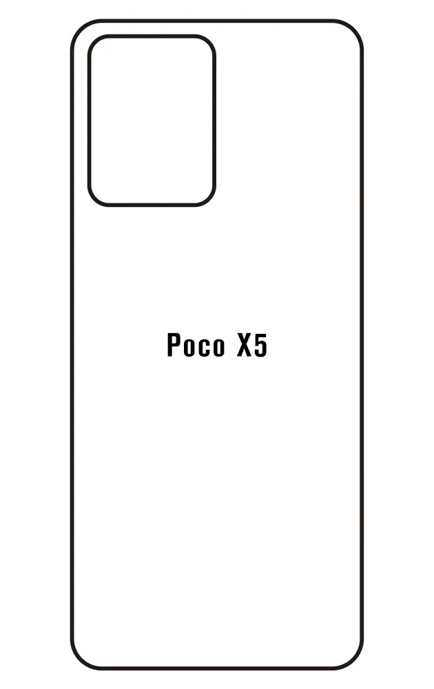 Xiaomi POCO X5 5G Zadní Hydrogel ochranná fólie (Střih Zadní část 1)