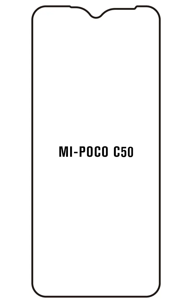 Xiaomi Poco C50 Přední Hydrogel ochranná fólie (Střih Přední 1)