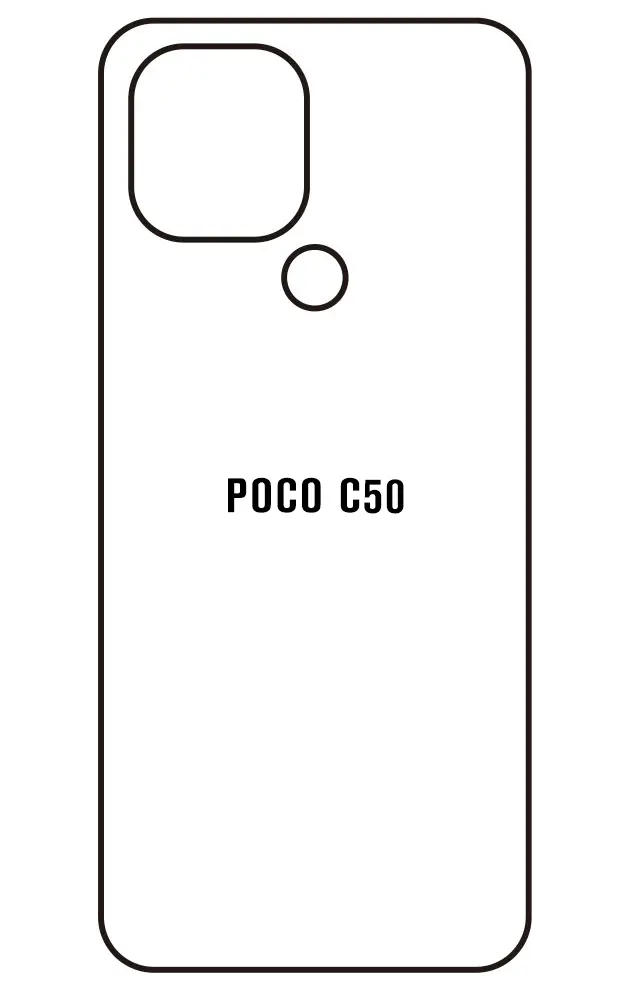 Xiaomi Poco C50 Zadní Hydrogel ochranná fólie (Střih Zadní část 1)