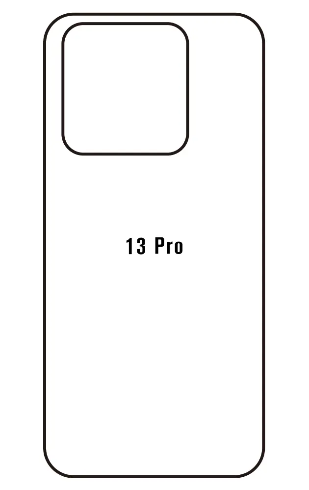Xiaomi 13 Pro Zadní Hydrogel ochranná fólie (Střih Zadní část 1)