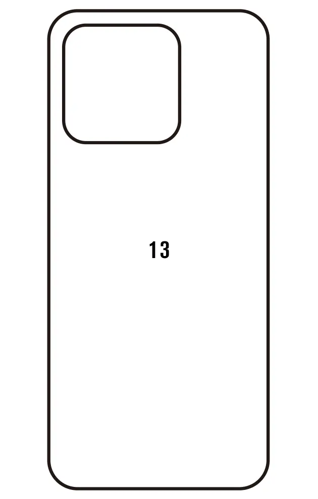 Xiaomi 13 Zadní Hydrogel ochranná fólie (Střih Zadní část 1)