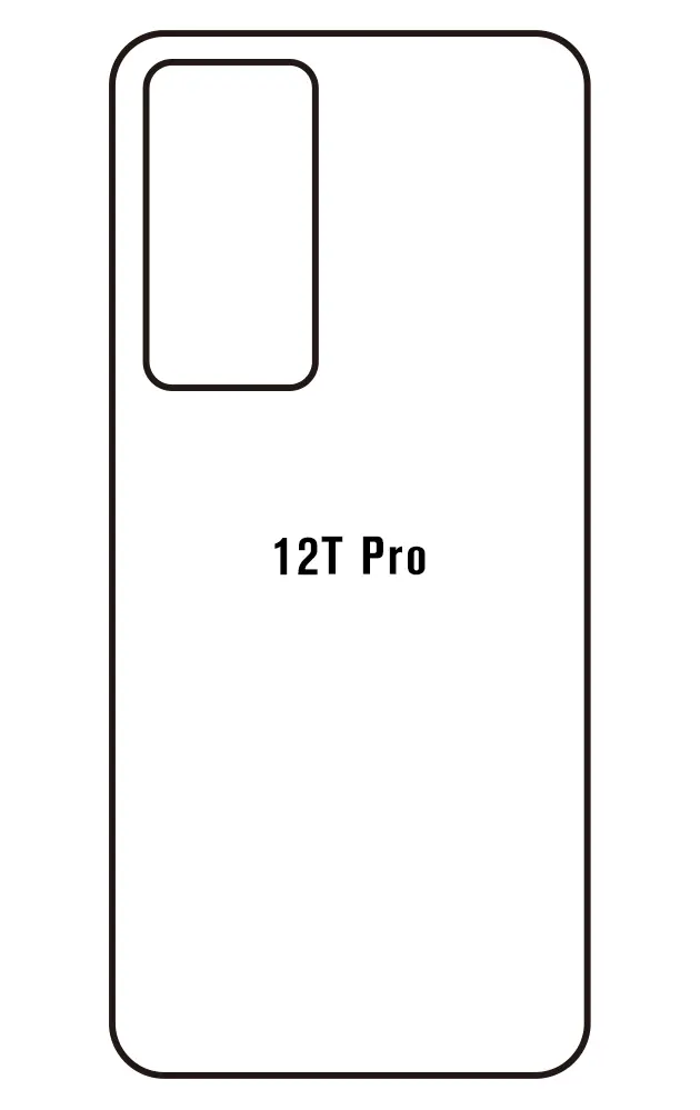 Xiaomi 12T Pro Zadní Hydrogel ochranná fólie (Střih Zadní část 1)