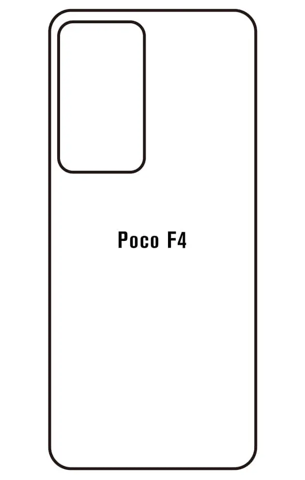 Xiaomi Poco F4 Zadní Hydrogel ochranná fólie (Střih Zadní část 1)