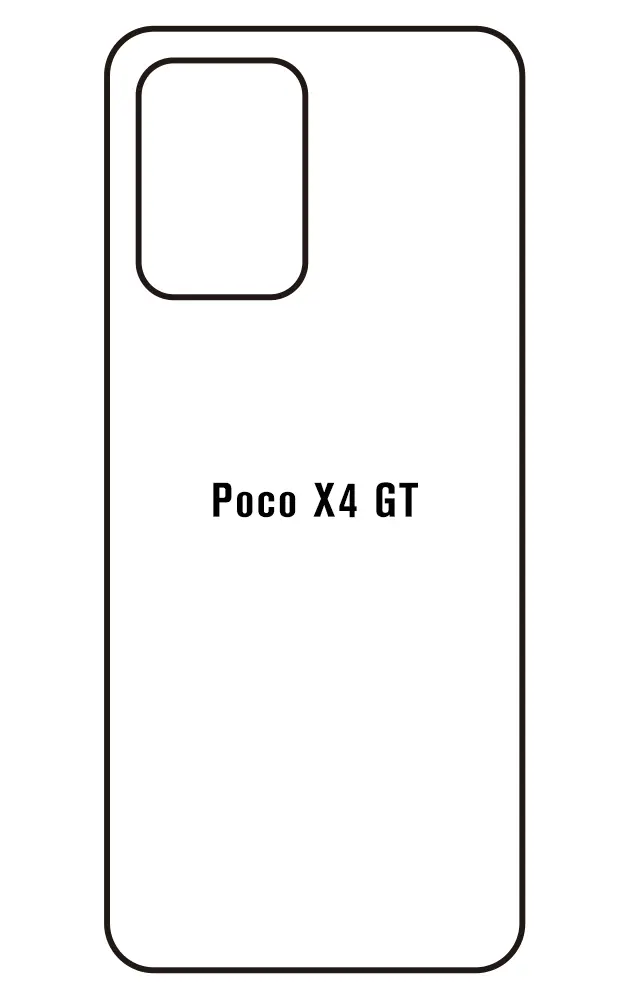 Xiaomi Poco X4 GT Zadní Hydrogel ochranná fólie (Střih Zadní část 1)