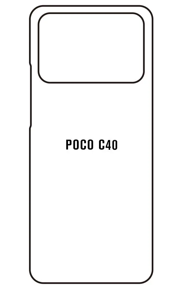 Xiaomi Poco C40 Zadní Hydrogel ochranná fólie (Střih Zadní část 1)