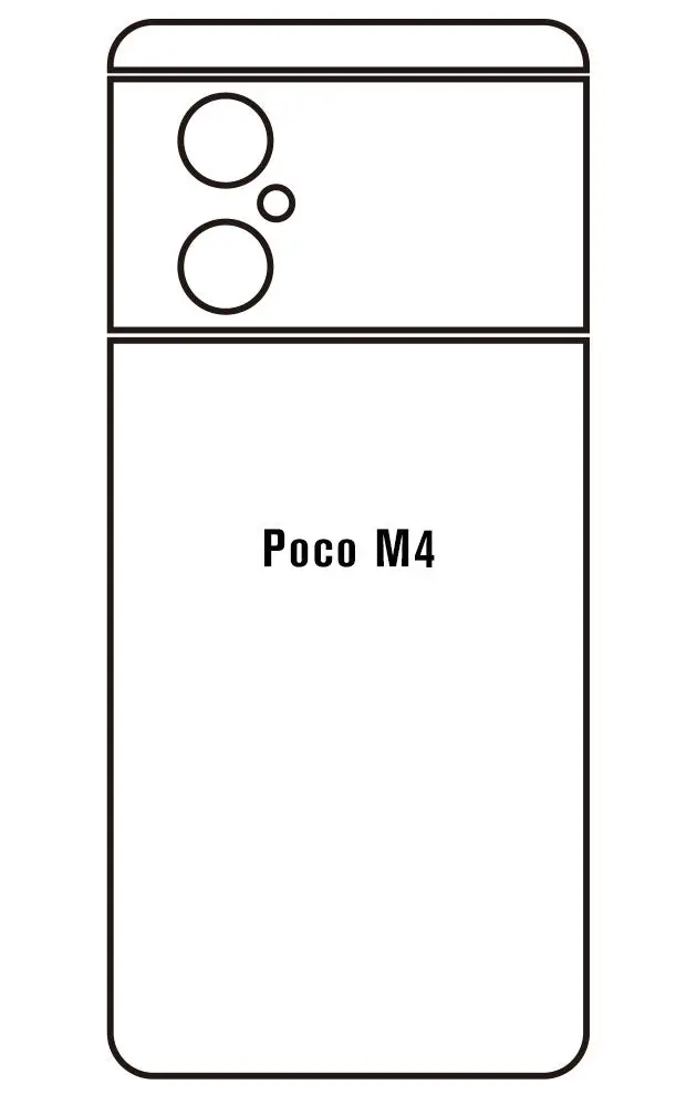 Xiaomi Poco M4 5G Zadní Hydrogel ochranná fólie (Střih Zadní část 1)
