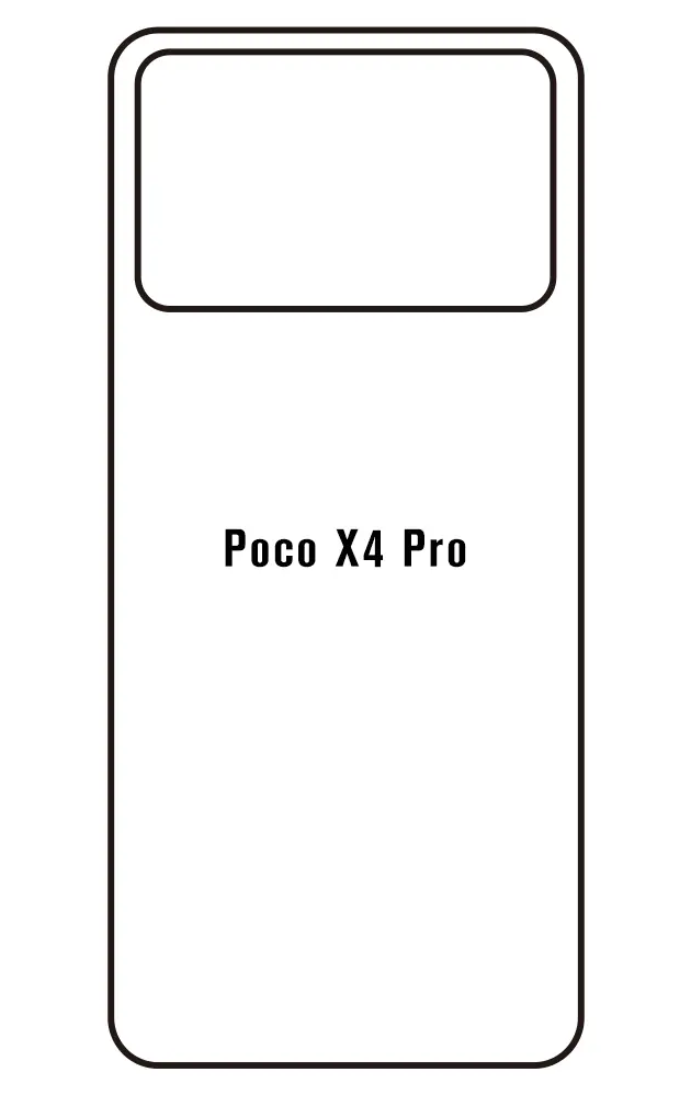 Xiaomi Poco X4 Pro 5G Zadní Hydrogel ochranná fólie (Střih Zadní část 1)